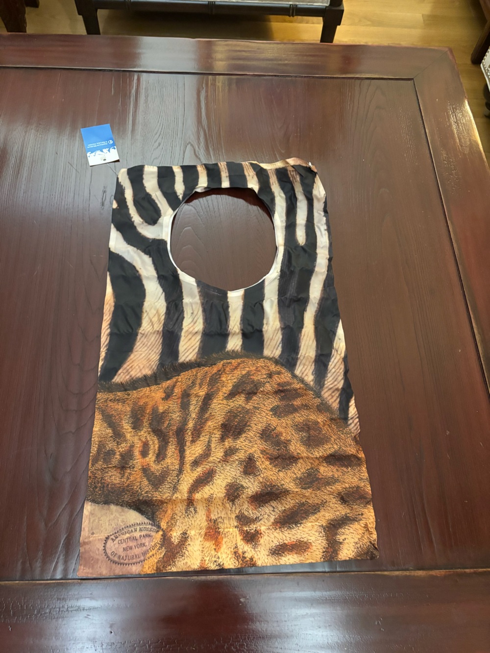 American Eagle Outfitters Animal-Print Foldable Tote in Black and Brown